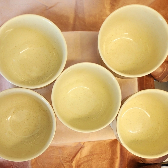 Vintage Royal Doulton Speckled Stone Wear 5 Goblets Collectible Lambeth - Picture 2 of 4